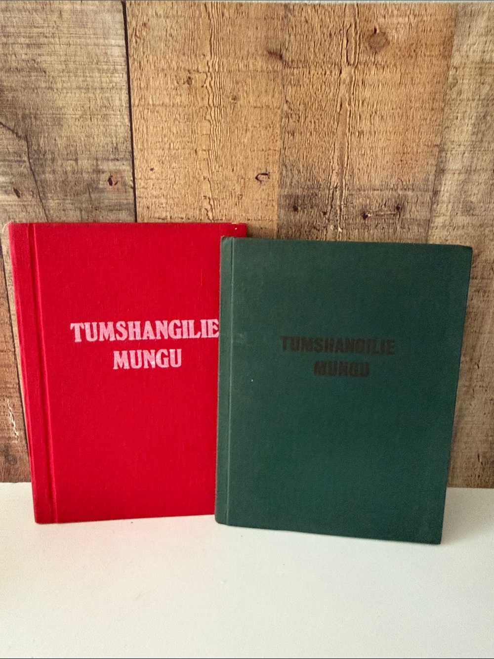 Set of Red and Dark Green Hardcover Hymn Books - TUMSHANGILIE MUNGU